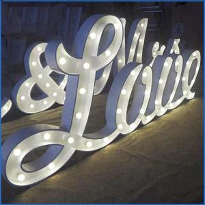 3ft 4 LED neon ánh sáng chữ đứng lớn lớn marquee kim loại không gỉ 3D Logo thư ký tùy chỉnh - Product Image 4