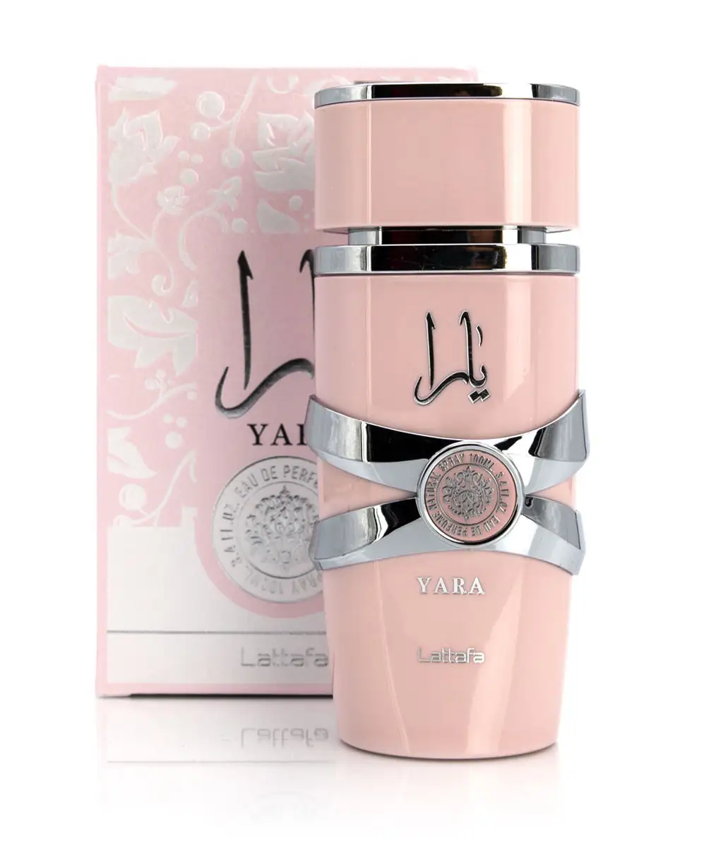 Lattafa製香水YARA 100ml女性用高品質長持ち香水、ドバイアラビア香水