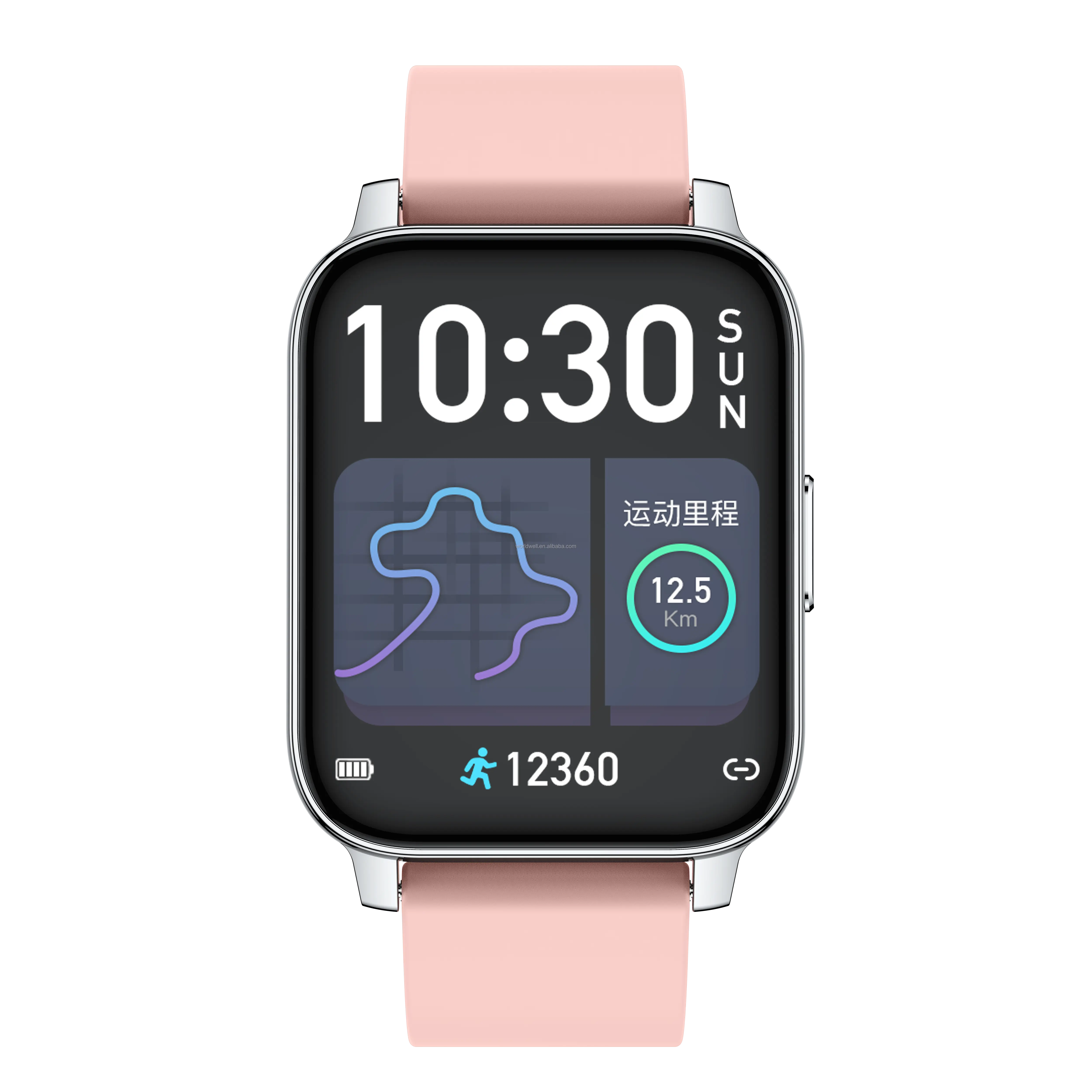 Reloj inteligente con control del ritmo cardíaco y del oxígeno en sangre, smartwatch con pantalla grande y control de la presión sanguínea, ce rohs