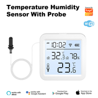 Nouveau capteur intelligent de température et d'humidité Tuya WiFi avec sonde, thermomètre numérique et hygromètre, détecte les données T&H du réfrigérateur