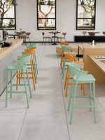 Tabouret de bar design en bambou, luxe léger, moderne, avec dossier haut, pour îlots de cuisine et comptoirs de bar