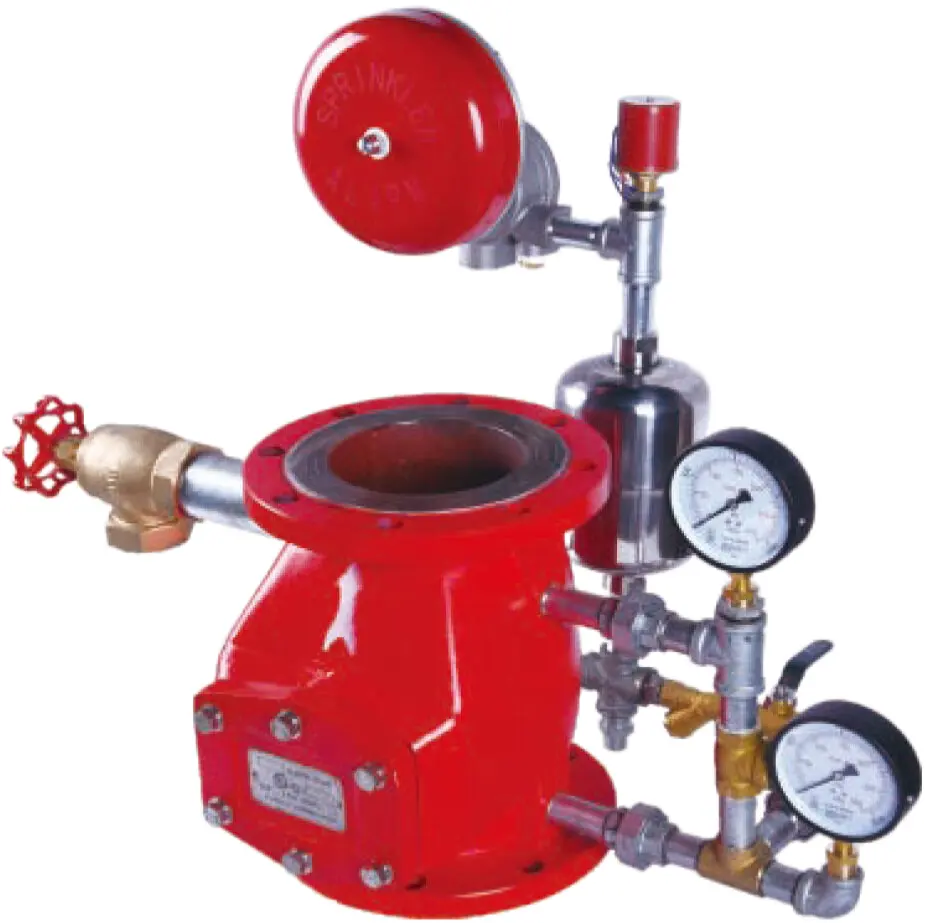 Sistema de rociadores de válvula de tubería contra incendios NX009 Válvula de alarma explícita Válvula de alarma húmeda de entrada unidireccional roja 4 "DN100 6" DN150