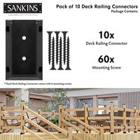 SANKINS - Juego de 10 Conectores para Barandillas de Madera de 2x4 Pulgadas, Soportes para Barandillas de Terraza