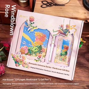 Set Regalo di Quaderni Commemorativi di Viaggio di Alto Valore in Stile Cartone Animato con Adesivi Creativi Dorati, Regalo <span class=keywords><strong>per</strong></span> Ragazze - Product Image 6