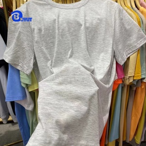 Pengiriman cepat keluar RTS USA Sizing Stock 95% Polyester 5% spandex katun merasa kosong t-shirt biru sublimasi kaos cetak DTF - Product Image 3