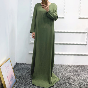 High Quality Wholesale the Latest Turkey Muslim Women Dresses Modest Solid Color Three-piece Set <strong>Abaya</strong> - Product Image 5
