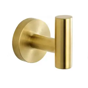 Hot Selling Wall Mount 304 Stainless Steel Bathroom Accessories Gold Robe Hook Towel Hook Clothes Hook