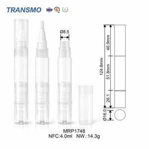 Flacon vide personnalisable de 3 ml pour brillant à lèvres, recyclable, pour huile à cuticules et soin des ongles, avec applicateur brosse souple - Product Image 4