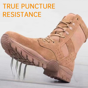 Botas Tácticas de Cuero Genuino Marrón para Hombre LUPU TACTICAL - Impermeables, para Entrenamiento al Aire Libre y Estilo Desierto con Personalización OEM/ODM - Product Image 4