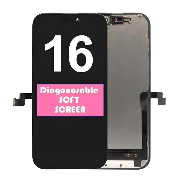 FaRuix Diagnosable Soft Screen for iphone 16 Diagnostic OLED Ecran Replacement 1:1 Size Screen Display for iPhone 16