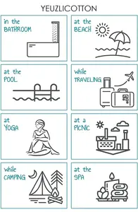 Toallas de <span class=keywords><strong>Playa</strong></span> Extra Grandes Personalizadas, Prelavadas, Elegantes y de Secado Rápido para Piscina y Viajes para Adultos, <span class=keywords><strong>Toalla</strong></span> de Piscina con Logotipo Bordado - Product Image 3