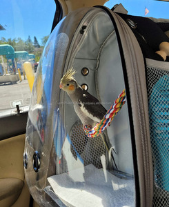 Factory Bird Carrier Bag <b>Backpack</b> Parrot Travel Bag Pet Carrier Cage Space Capsule Portable Bubble Bird <b>Backpack</b> with Perch - Product Image 4