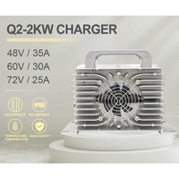Chargeur de batterie pour tricycle électrique/rickshaw électrique Longrun 48V 35A 2KW Li-ion avec refroidissement par air IP66 et efficacité >95%