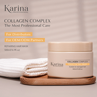 Mascarilla Capilar de Colágeno para Salón, Tratamiento Profesional de Acondicionamiento Profundo 500ml, Marca Privada, Logotipo Personalizado, Mascarilla Capilar de Reparación Profunda