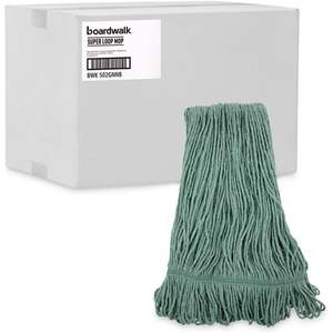 หัวไม้ถูพื้น Boardwalk BWK502GNNB สีเขียวขนาดกลาง พรีเมียมมาตรฐาน ใยฝ้าย-เรยอน 12 ชิ้น/กล่อง - Product Image 4