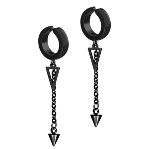 Acier inoxydable indolore <span class=keywords><strong>oreille</strong></span> Clip manchette boucles <span class=keywords><strong>d</strong></span>'oreilles bijoux cadeaux hommes/femmes Punk noir Non Piercing boucles <span class=keywords><strong>d</strong></span>'oreilles pour hommes - Product Image 6