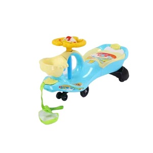 Childrens Rocking Car Blue Plastic Four Wheels Electric With Music For 1-6 Years Old Kids Swing Car - Product Image 5