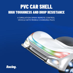 <span class=keywords><strong>Voiture</strong></span> télécommandée interactive à pulvérisation, simule une borne de recharge, véhicule RC 2.4G à double pulvérisation avec lumières LED colorées - Product Image 1