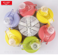 Bouteille d'eau en plastique minimaliste avec impression de logo personnalisé, couvercle anti-fuite réutilisable, cadeau d'entreprise