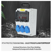 Caja de Distribución Portátil Industrial Impermeable con Nivel de Protección IP44, Fabricada en ABS Blanco, Tamaño Pequeño, 490x140x90mm