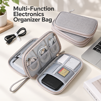 Sac Organisateur Électronique Multifonctionnel avec Étui de Rangement Épaissi pour Câbles, Écouteurs, Chargeurs, Batteries Externes et Câbles de Données USB