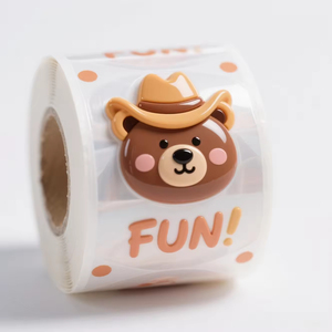 Custom Cartoon Vinyl Resin Epoxy Adhesive <b>Sticker</b> Waterproof Round <b>Logo</b> Dome Epoxy Decals - Product Image 5