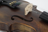Violon d'étudiant de qualité professionnelle, flammé, avec cordes, archet et étui