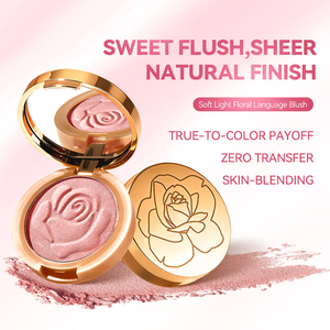 Colorete en Polvo Mate para Mejillas, Maquillaje de Alta Pigmentación, Resistente al Agua, Rosa, Colorete Compacto Individual, Marca Privada - Product Image 1
