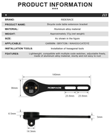 RIDERACE dudukan komputer sepeda, dudukan Speedometer sepeda untuk Garmin Edge Series GOPRO Road Bike GPS Stopwatch