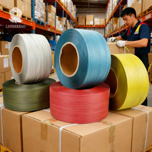 Ruban de cerclage en PP Landburg 9-12 mm, diamètre intérieur 200 mm, sangles d'emballage polyvalentes, durables - Product Image 1