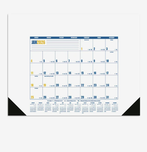Calendriers de bureau multicolores personnalisés 2027, blanc et bleu, logo personnalisé, cadeau promotionnel, vente <span class=keywords><strong>en</strong></span> gros pour entreprises - Product Image 2