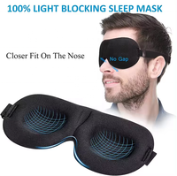 JYM 100% Masque pour les yeux occultant 3D profilé pour le confort Sangle réglable Techniques tissées pour le salon Dormir