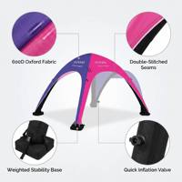 Tente Gonflable Personnalisée X-Dôme pour Salon Professionnel, Événements Sportifs et Course, Imperméable, Gazebo d'Extérieur, Technique Robotique, Tissu Oxford, Simple 4x4m