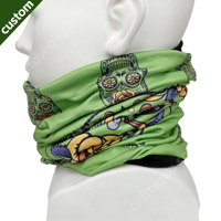 Cache-cou double couche unisexe en polaire polyester élasthanne, personnalisable par sublimation, à motif floral, pour le ski, le cyclisme et la moto
