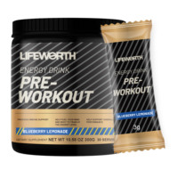 Poudre pré-entraînement Lifeworth BCAA Taurine Bêta-alanine Créatine Suppléments Énergie Métabolisme des graisses Croissance musculaire Pot de 450g