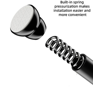 Séchoir à <span class=keywords><strong>linge</strong></span> extensible en acier inoxydable avec mécanisme à ressort - Barre murale réglable pour salle de bain ou buanderie - Product Image 4