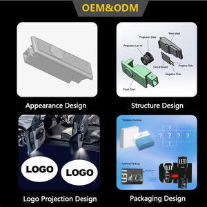 Cắm Và Chơi Xe Cửa Chào Đón Ánh Sáng Không Dây LED Logo Đèn <span class=keywords><strong>3D</strong></span> Ma Shadow12v Xe Cửa Ánh Sáng HD LED Logo Chiếu - Product Image 6