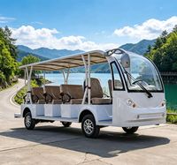 Autobús Turístico Eléctrico, Vehículo de Más de 8 Plazas, Carro de Turismo con Techo Abierto y Batería para Zoológico, Villa, Atracción Turística