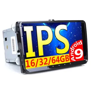 Stereo Mobil Pemutar Stereo GPS Android 10, Kepala Unit Radio untuk VW/Volkswagen/Golf/Tiguan/Passat/B5 RAM 2GB ROM 32GB 9 Inci