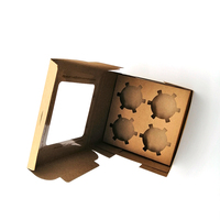 Boîte auto-élevante personnalisée en papier couché de haute qualité, recyclable et alimentaire, avec fenêtre transparente pour sushis et sucre, gaufrage inclus