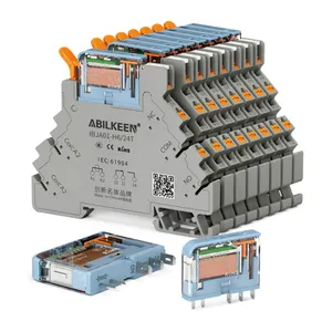 ABILKEEN 2 극 12A 230VAC LED 테스트 버튼 릴레이 모듈 (소켓 포함) 고출력 24vdc 릴레이