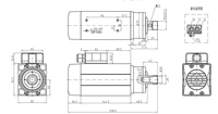 Moteur de broche CNC à haute dureté et grande capacité de charge, refroidi par air, 6KW, haute vitesse, roulement BT30/BT40, fonctionnement fluide pour l'acier inoxydable