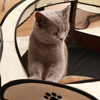 Tragbarer Welpen- und Haustierzaun, Indoor-Spielzelt, Bett, Laufstall, Faltbarer Katzen-Laufstall, Übungsgehege, Zwinger mit Kunststoffwanne, Katzennest