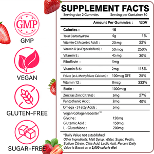 Thực phẩm bổ sung kẹo dẻo <span class=keywords><strong>collagen</strong></span> vị dâu nhãn hiệu riêng ACORN, làm trắng da, dưỡng ẩm, bổ sung glutathione và <span class=keywords><strong>collagen</strong></span> - Product Image 6