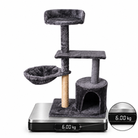 Arbre à chat moderne et populaire pour appartement, avec paniers et perchoirs