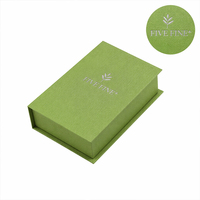 Boîte à parfum artisanale de style livre jaune avec lamination douce au toucher, inserts en mousse floquée EVA, boîte rigide personnalisable