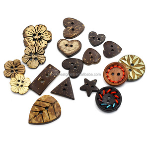 Wooden <strong>Buttons</strong> <strong>Mixed</strong> <strong>Colors</strong> Coconut Shell Wood Handmade Ornament <strong>Buttons</strong> for Sewing <strong>Decorations</strong> DIY - Product Image 2
