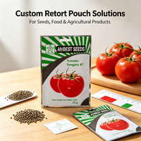 Service d'impression personnalisé en gros de sachets rétractables, sachets en plastique avec trou de suspension pour graines de légumes et de tomates agricoles