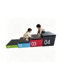 Jump Box Software, Juego Cuatro en Uno de PVC Ecológico y Duradero para Ejercicios de Salto y Potencia Explosiva para Niños