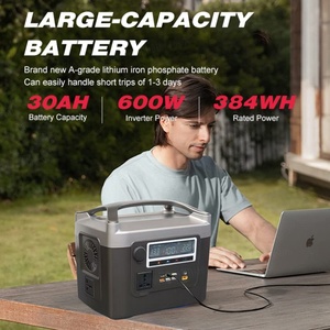 Estación de Energía Solar Portátil de 600W con Salida AC/DC, Controlador MPPT, Onda Sinusoidal Pura, 384Wh, Material ABS, Compatible con Automóviles, Energía para el Hogar - Product Image 4